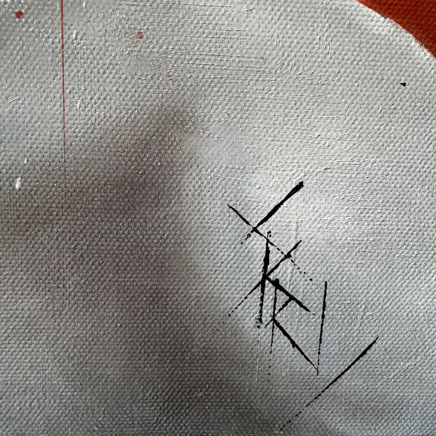 Peinture à l'huile "Pensées écarlates"