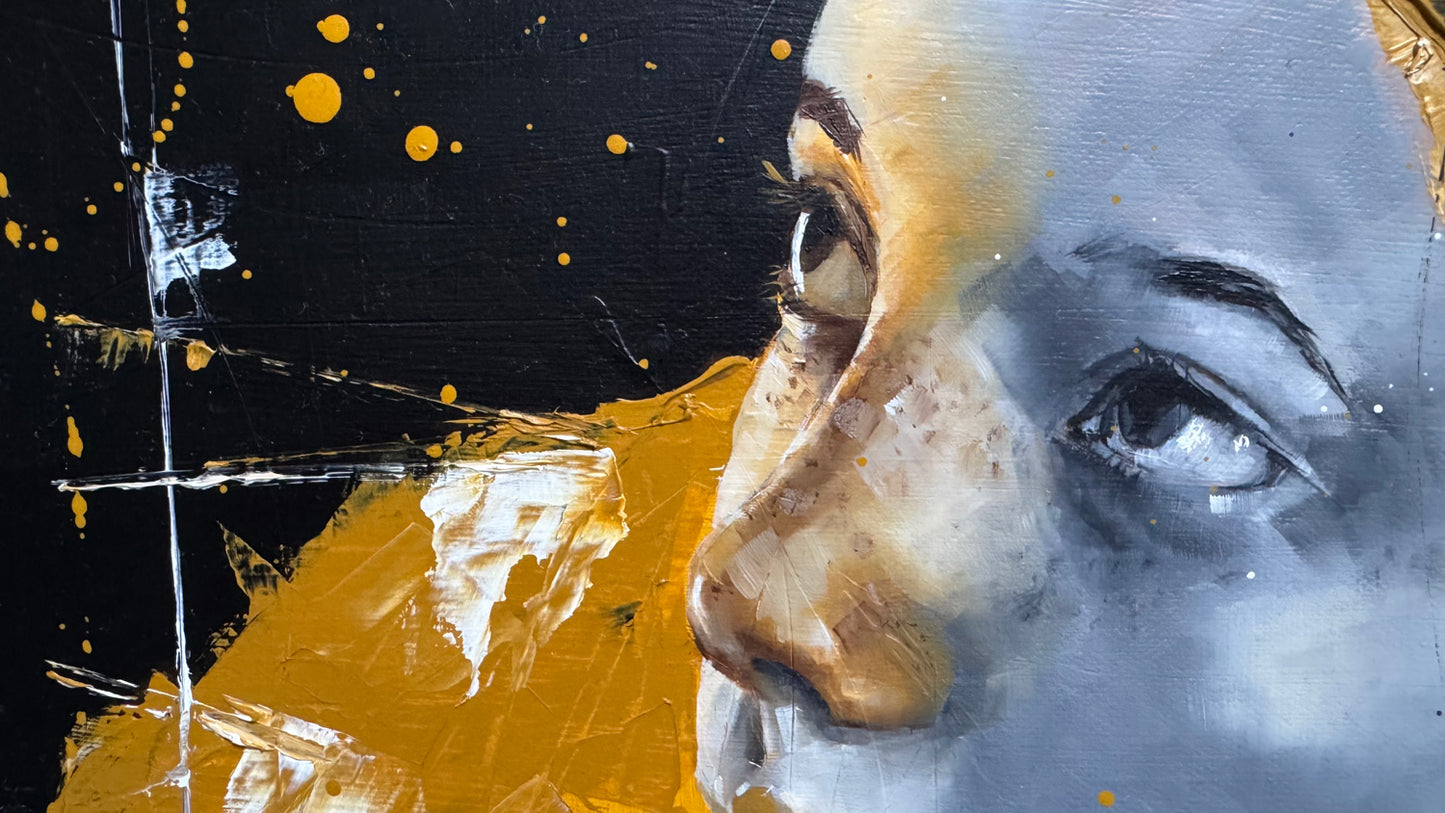 Tableau peinture à l'huile - ATTENTIVE