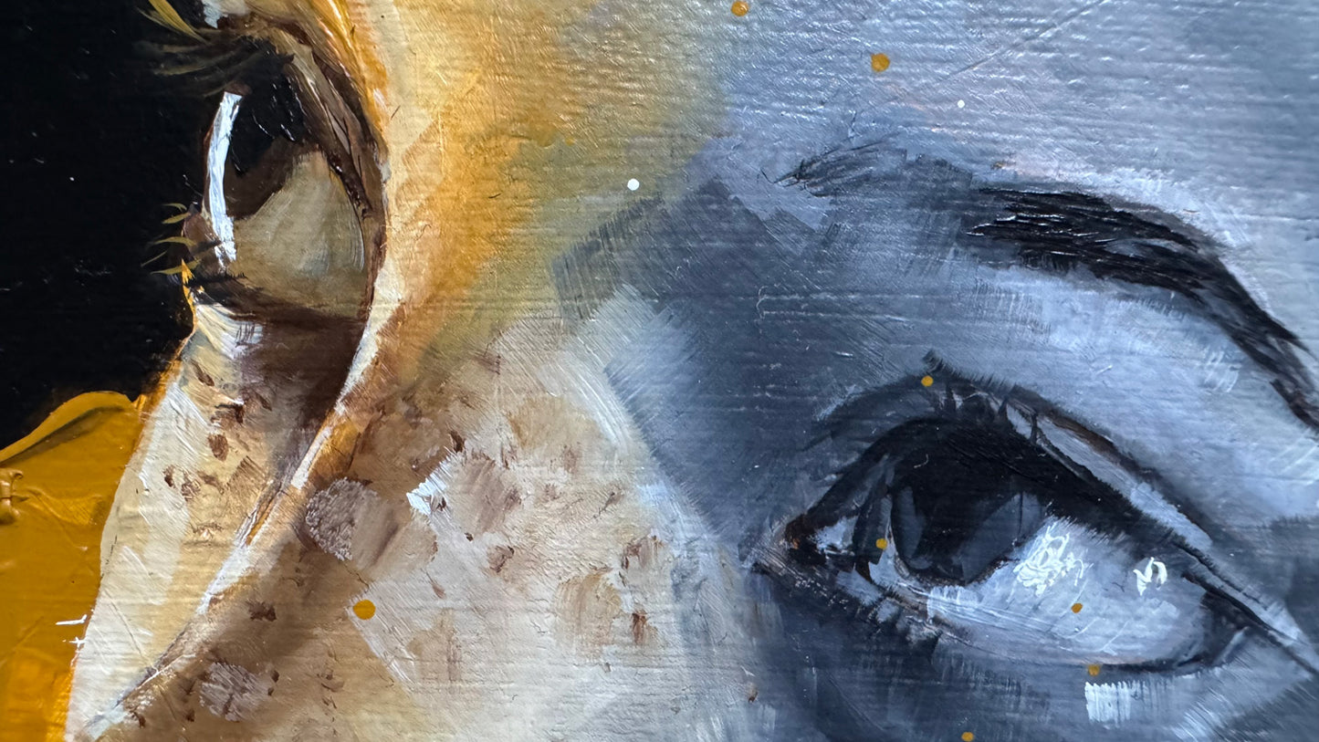 Tableau peinture à l'huile - ATTENTIVE