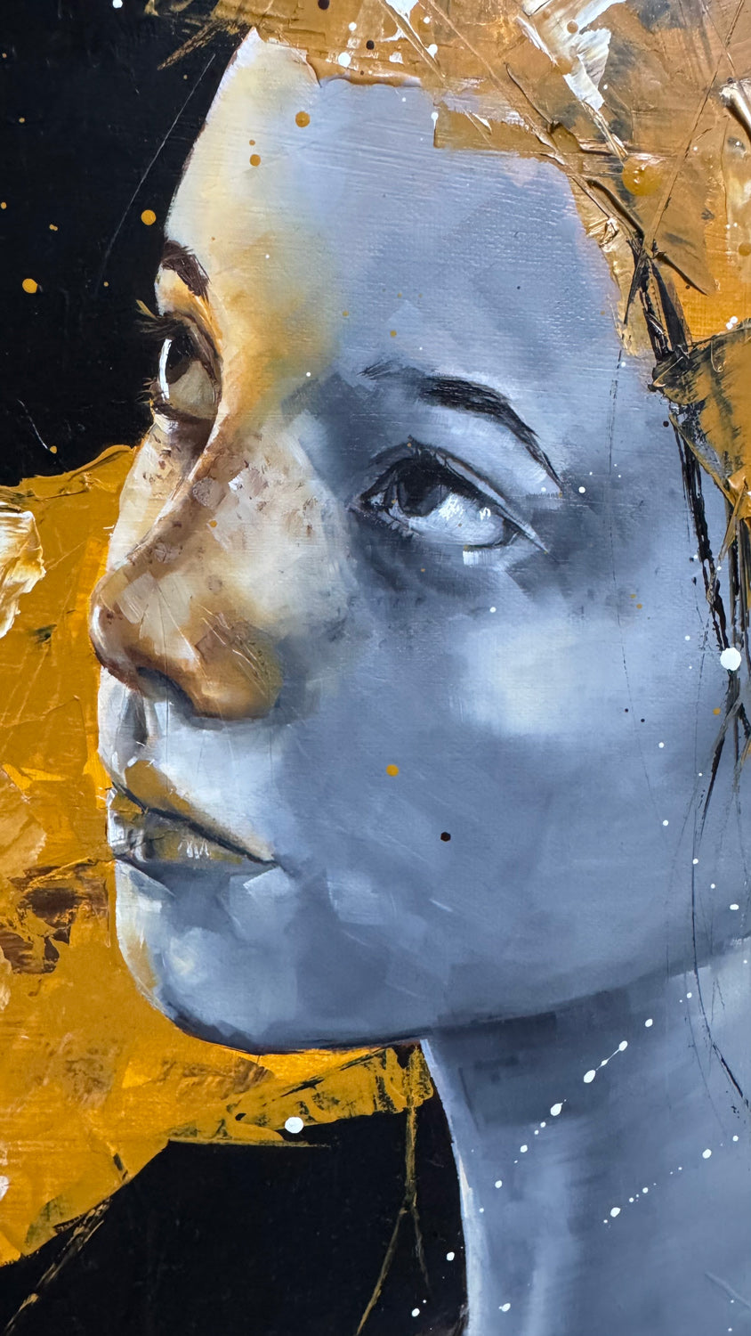 Tableau peinture à l'huile - ATTENTIVE