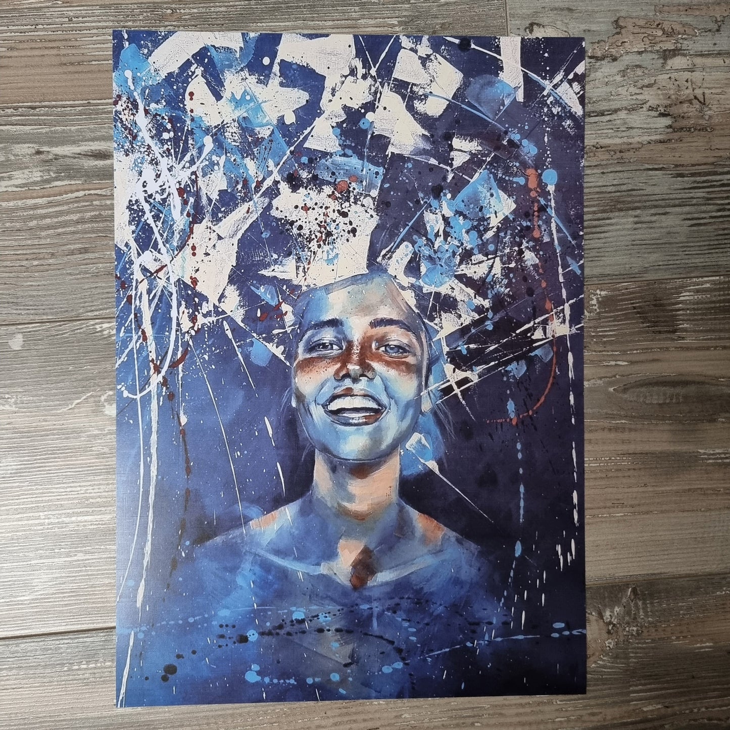 Impression de l'œuvre "Sourire Bleu"