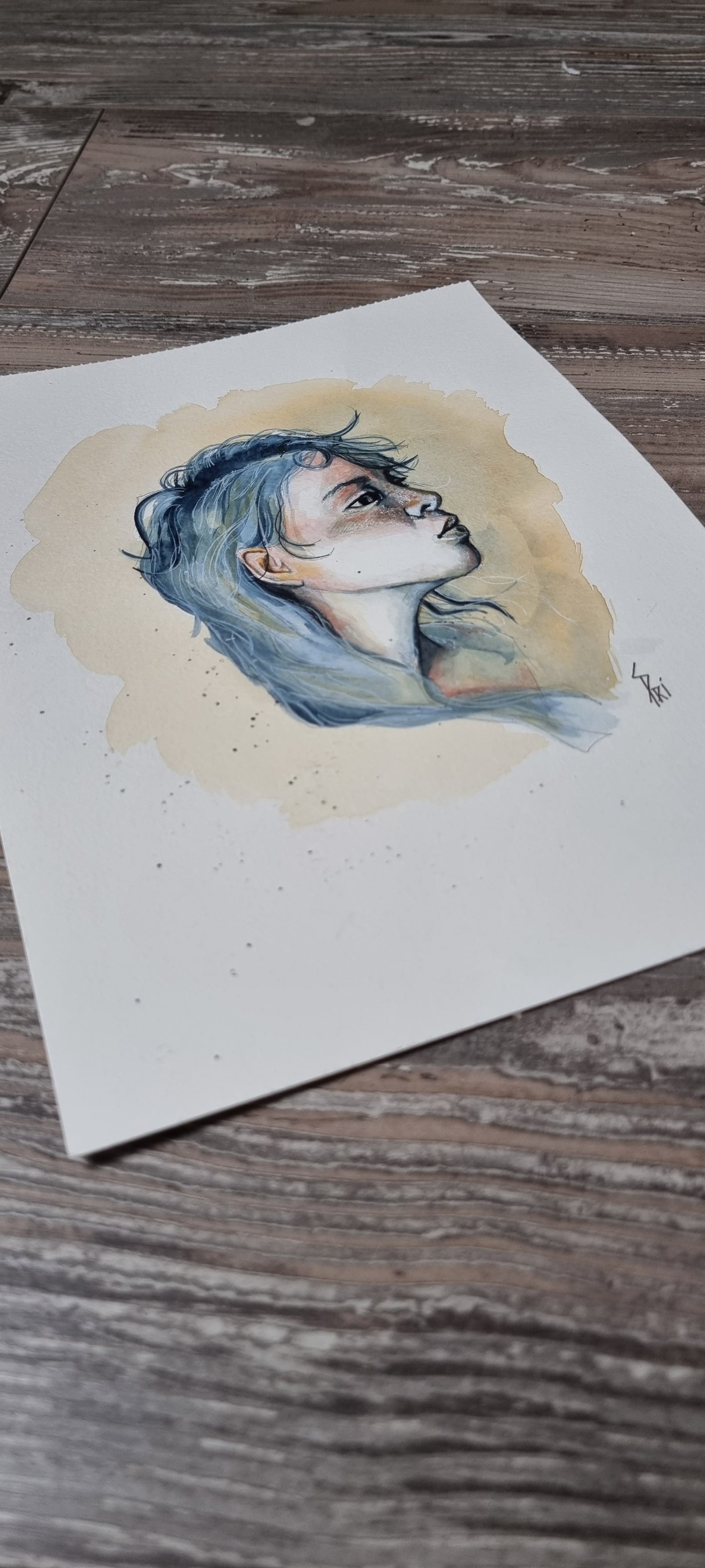 Portrait aquarelle - illustration originale