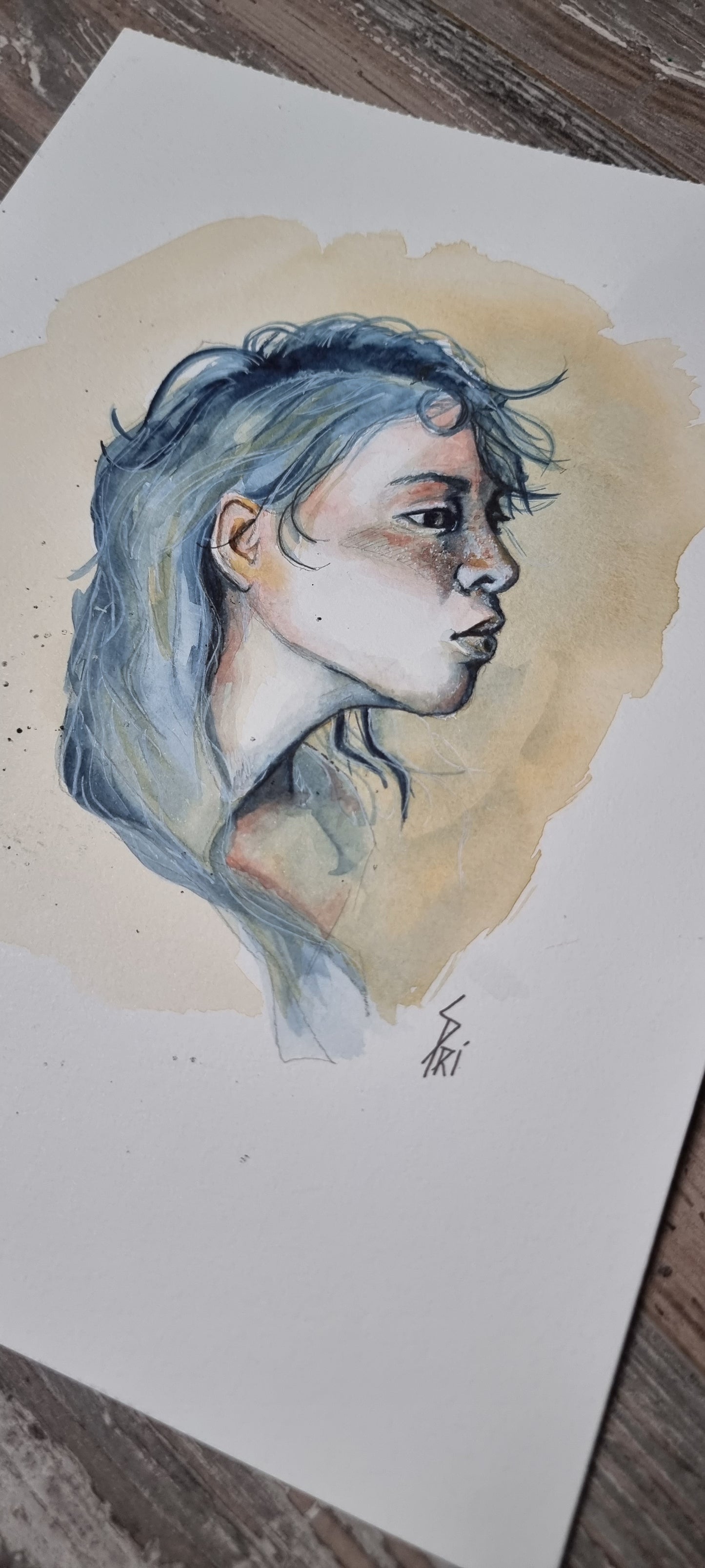 Portrait aquarelle - illustration originale