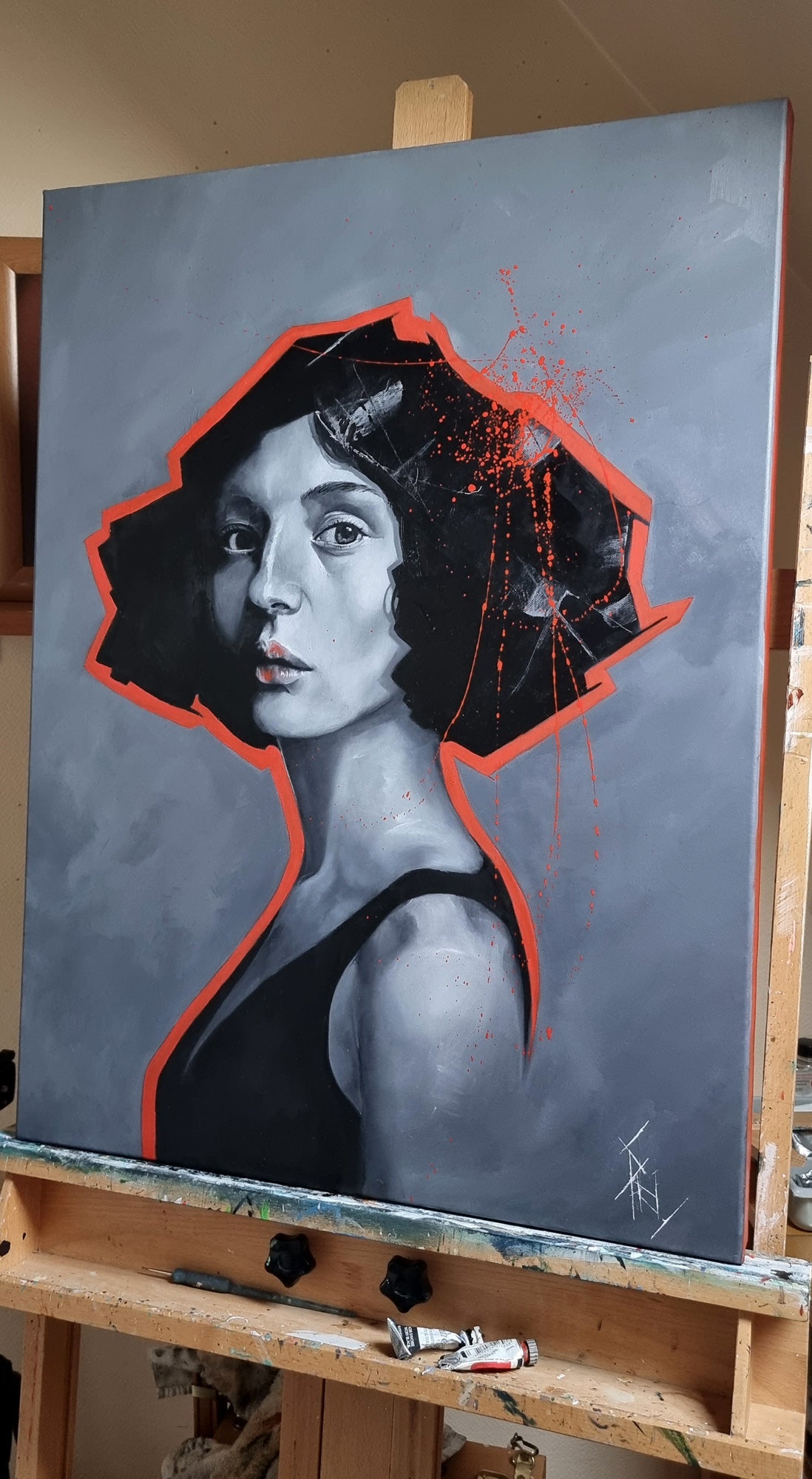 Peinture à l'huile "ROUGE"