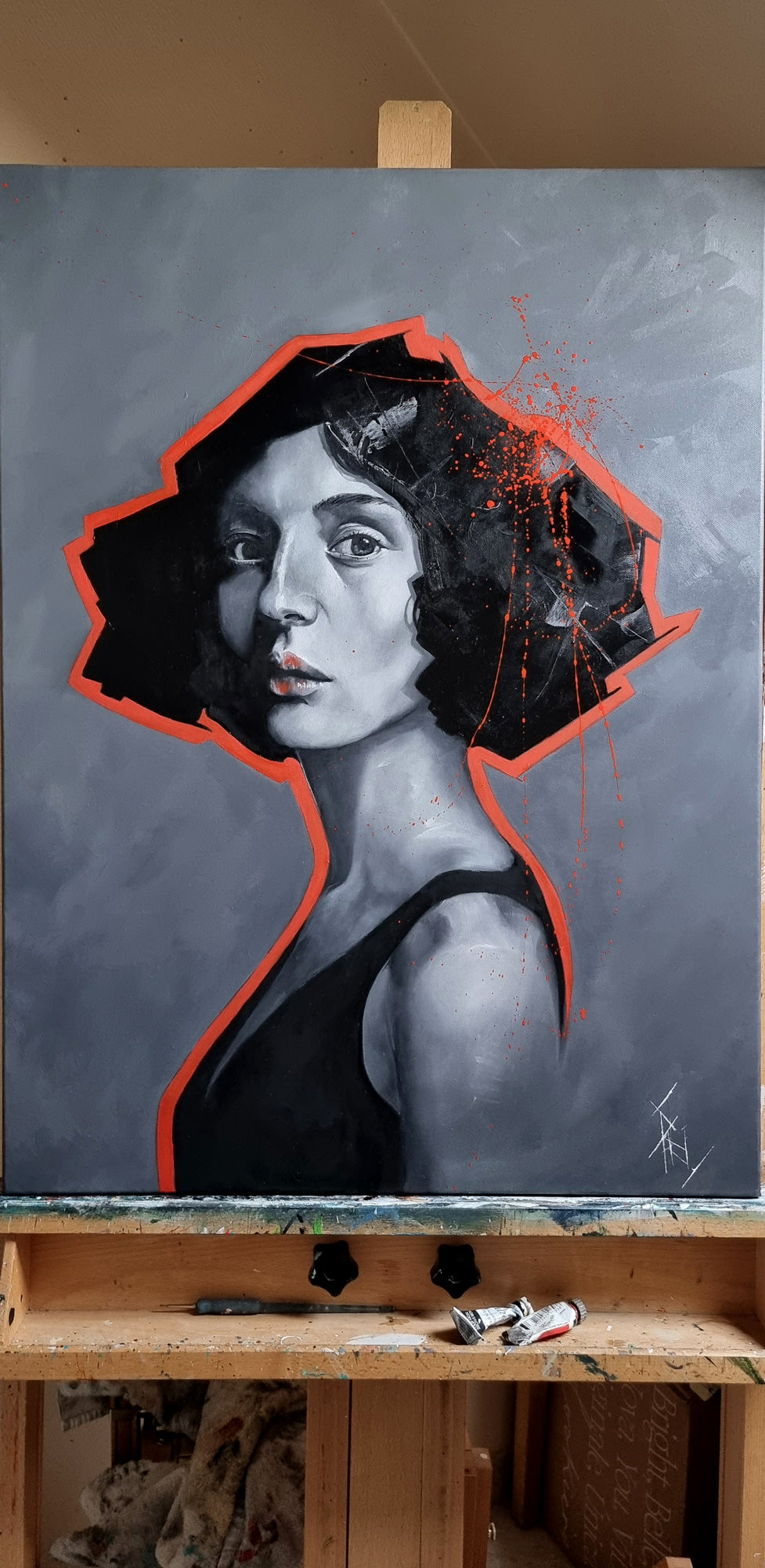 Peinture à l'huile "ROUGE"